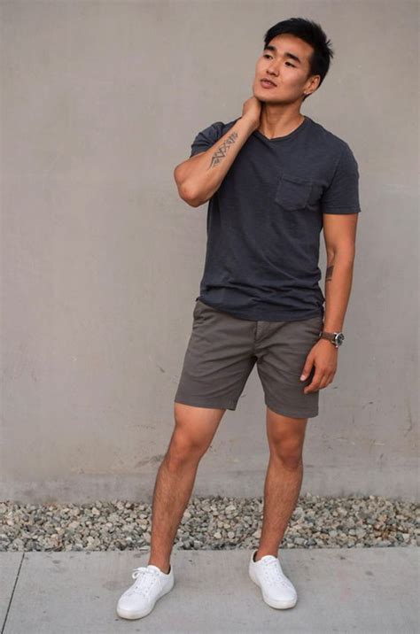 dark gray shorts outfit|dark grey men's shorts outfits.